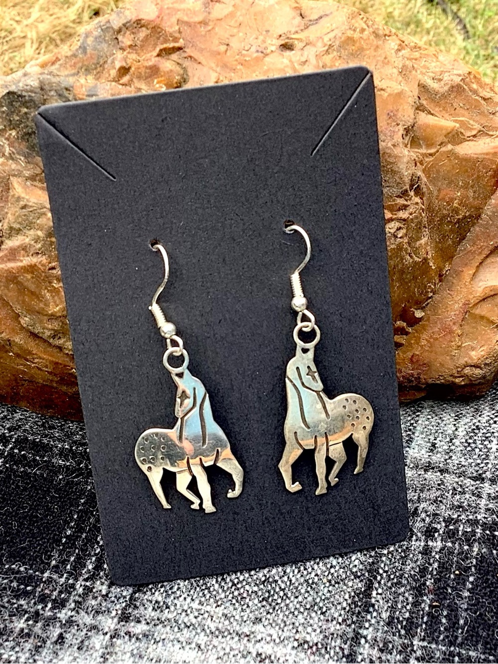Native Made Sterling Horse Earrings